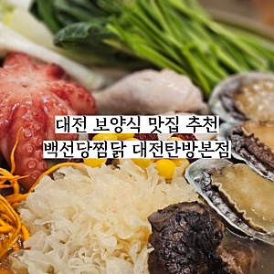 부모님 모시고 가기 좋은 대전 탄방동 맛집 백선당찜닭
