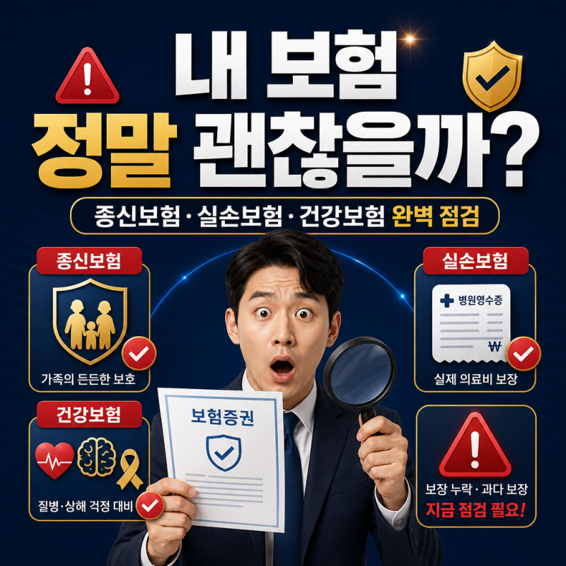 내 보험 정말 괜찮을까?종신보험·실손보험·건강보험, 매달 내는 보험료가 아깝지 않으려면 ....