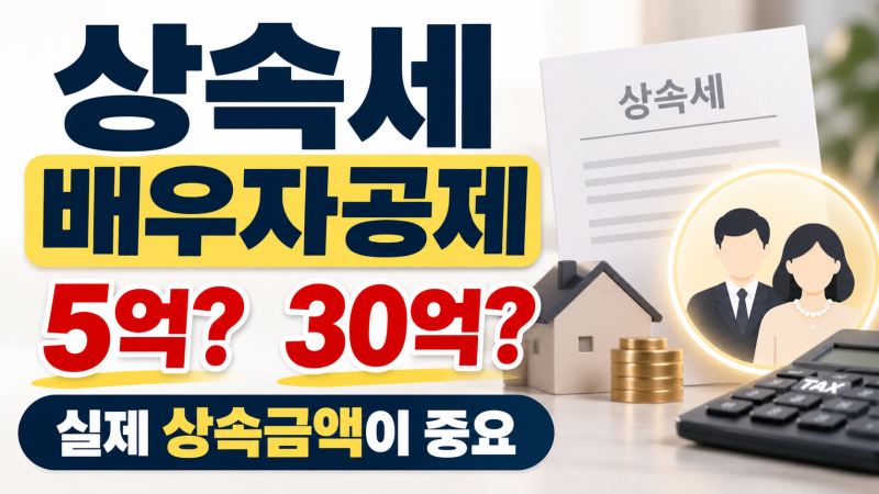 상속세 배우자공제 얼마까지? 5억 기본부터 30억 한도 총정리