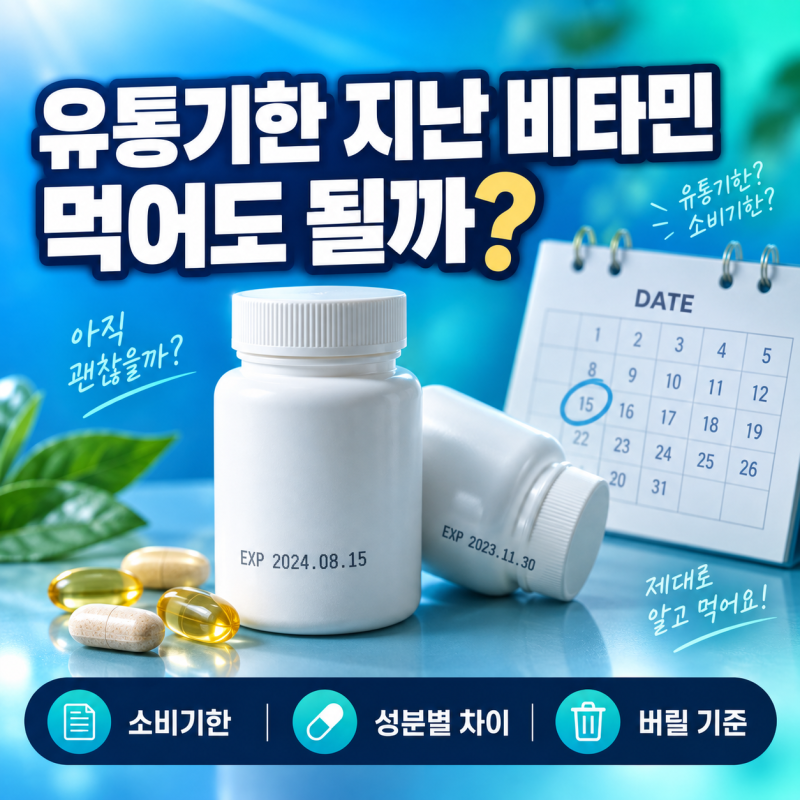 유통기한 지난 비타민 먹어도 될까? 성분별로 다른 진짜 기준