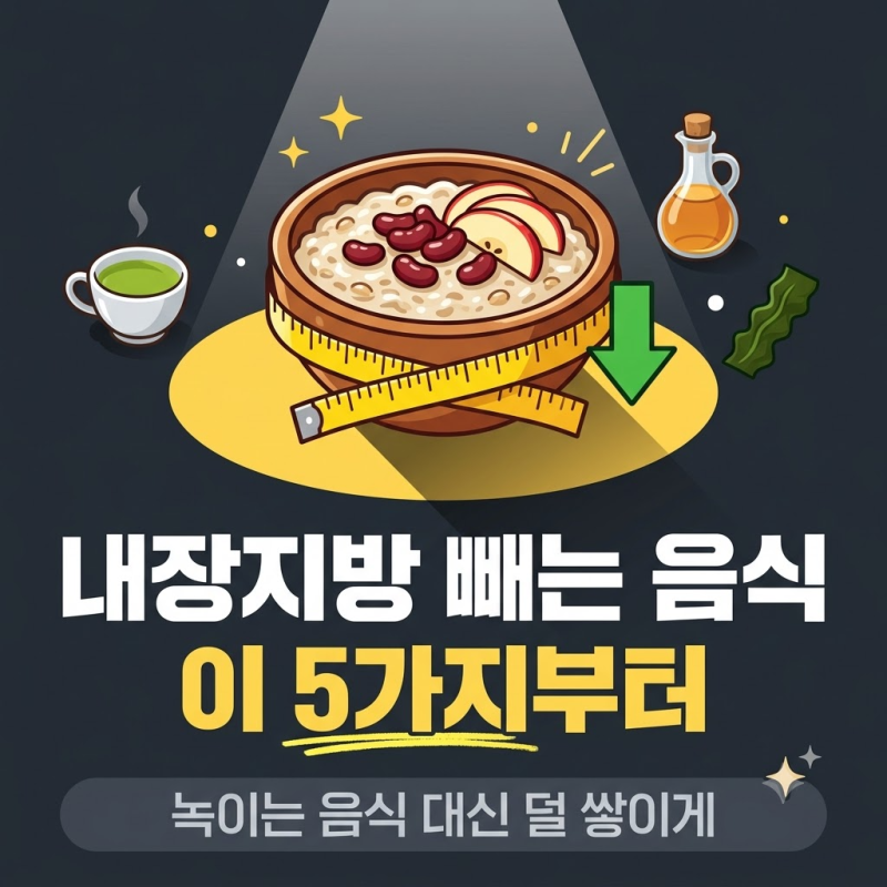 내장지방 빼는 음식,식품 5가지, 내장지방 빼는법 식단 기준까지