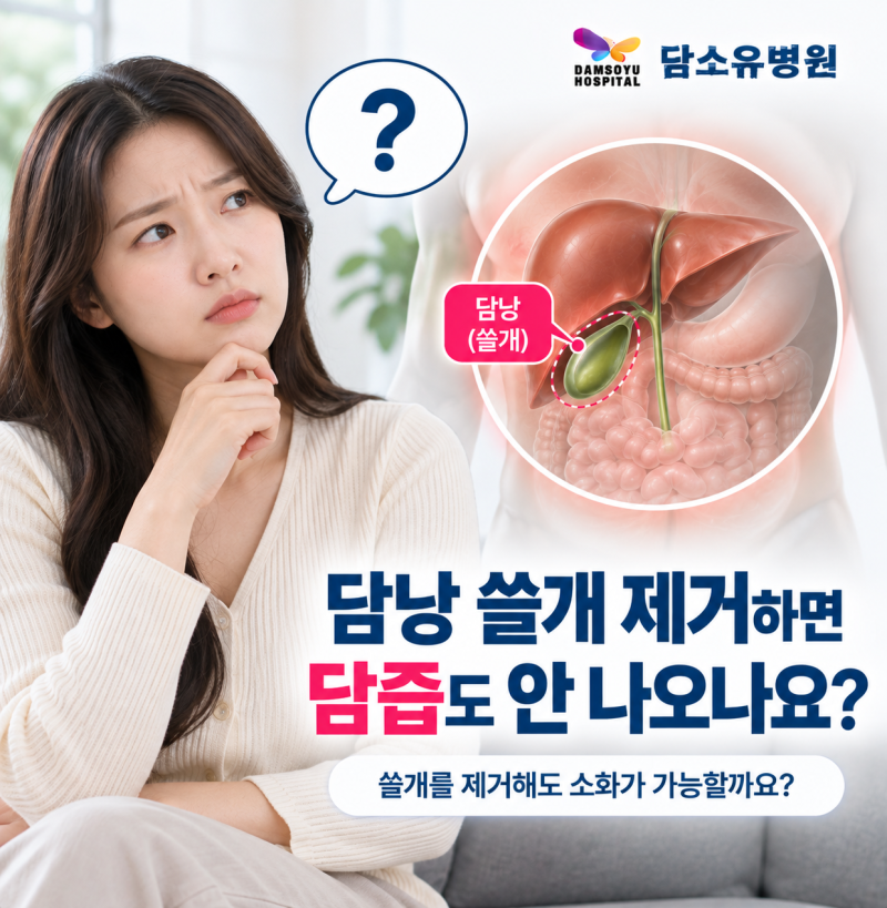 담낭 쓸개 제거, 쓸개를 없애면 담즙도 나오지 않는 건가요?