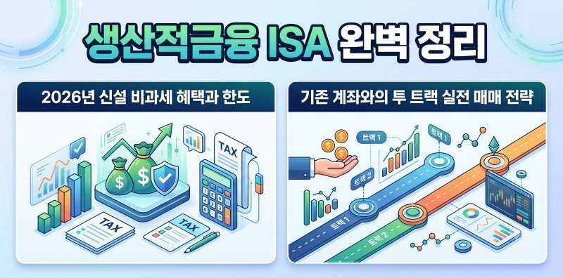 생산적금융 ISA 완벽 정리 2026년 신설 비과세 혜택과 한도, 기존 계좌와의 투 트랙 실전 매매 ....