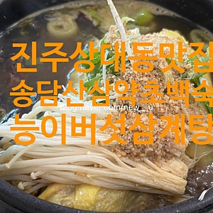진주 상대동 능이버섯 삼계탕 맛집 송담 산삼 약초 백숙 또간집