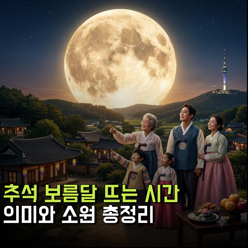 추석 보름달 뜨는 시간 및 의미와 소원, 복 받는 방법은?