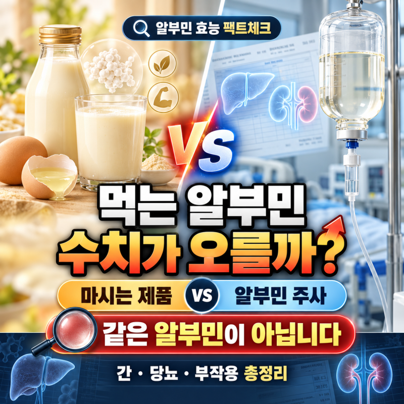 알부민 효능, 먹으면 수치가 오를까? 마시는 알부민·간·당뇨·부작용 총정리