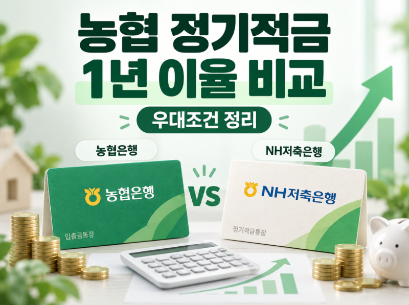 농협 정기적금 금리 비교｜농협은행·NH저축은행 1년 이율과 우대조건 정리