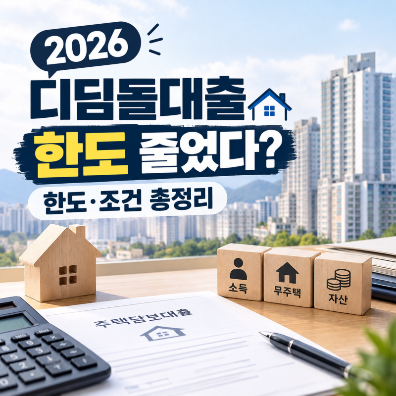 디딤돌대출 한도만 믿었다간 자금 부족…2026년 신청 전 꼭 따져볼 것