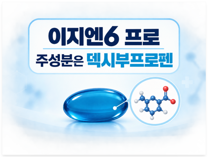 이지엔6 프로는 이부프로펜이 아니라 덱시부프로펜? 성분과 차이 정리