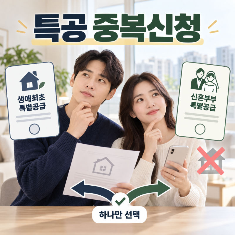 생애최초 신혼부부 특공 중복신청 가능할까