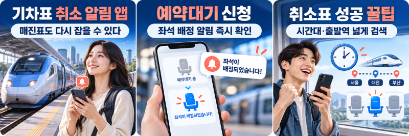 기차표 취소 알림 앱 총정리