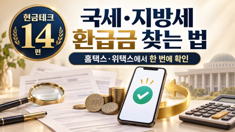 국세·지방세 환급금 찾는 법 홈택스와 위택스에서 잠자는 세금 확인하세요