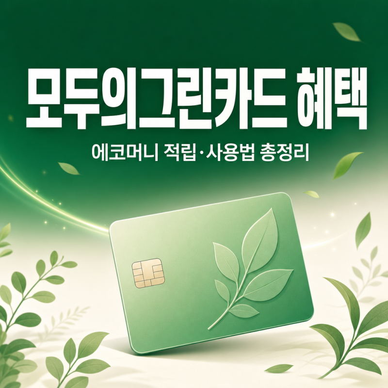 모두의그린카드 혜택, 에코머니 적립·사용법 총정리