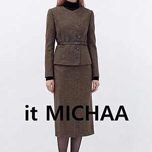 itmichaa 가을 겨울 결혼식 하객룩 잇미샤 20, 30대 여자 원피스 정장 셋업