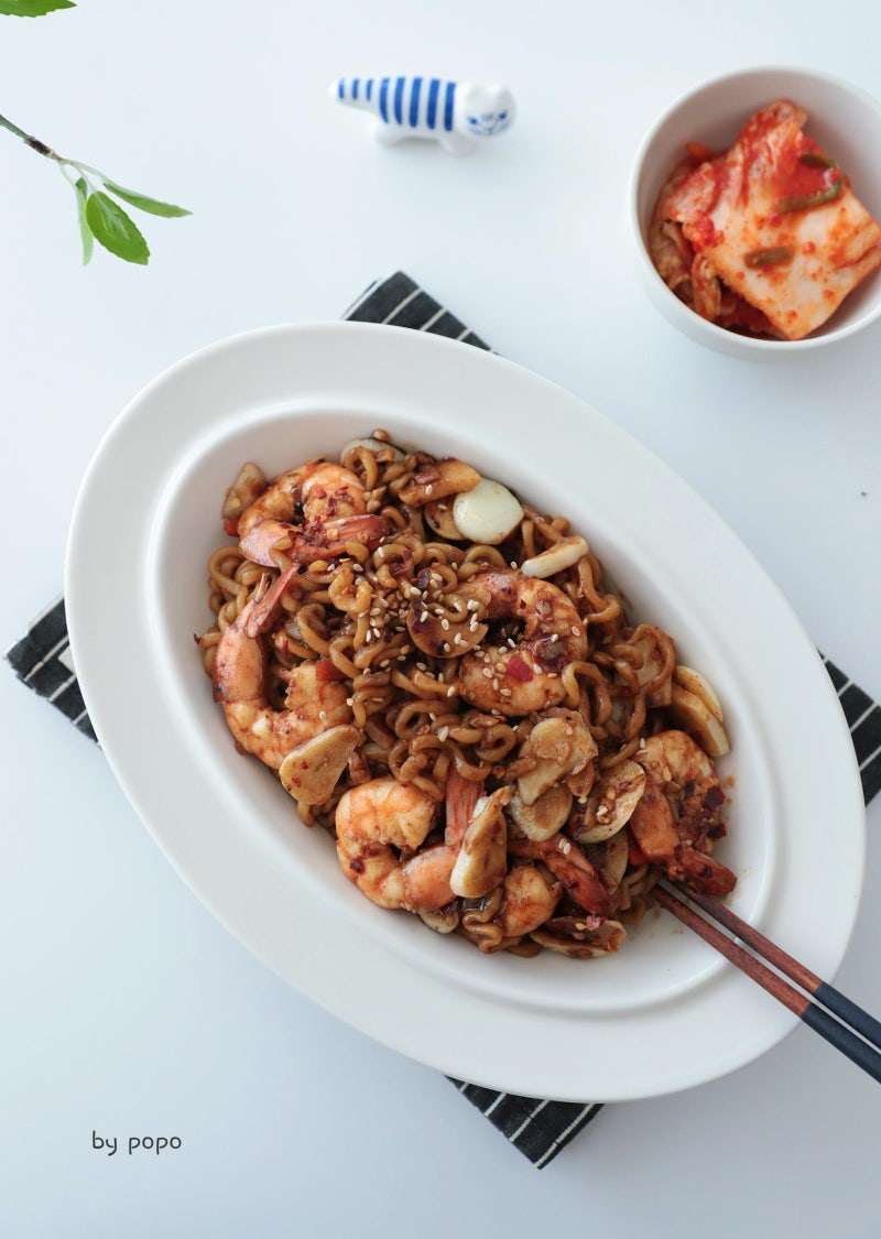 감바스 짜파게티 레시피 짜파게티1등레시피 짜파게티맛있게 끓이는법