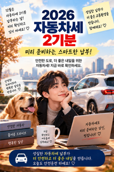 2026 자동차세 2기분 납부기간｜12월 자동차세 조회·납부방법 총정리/자동차세 2기분 납부기....