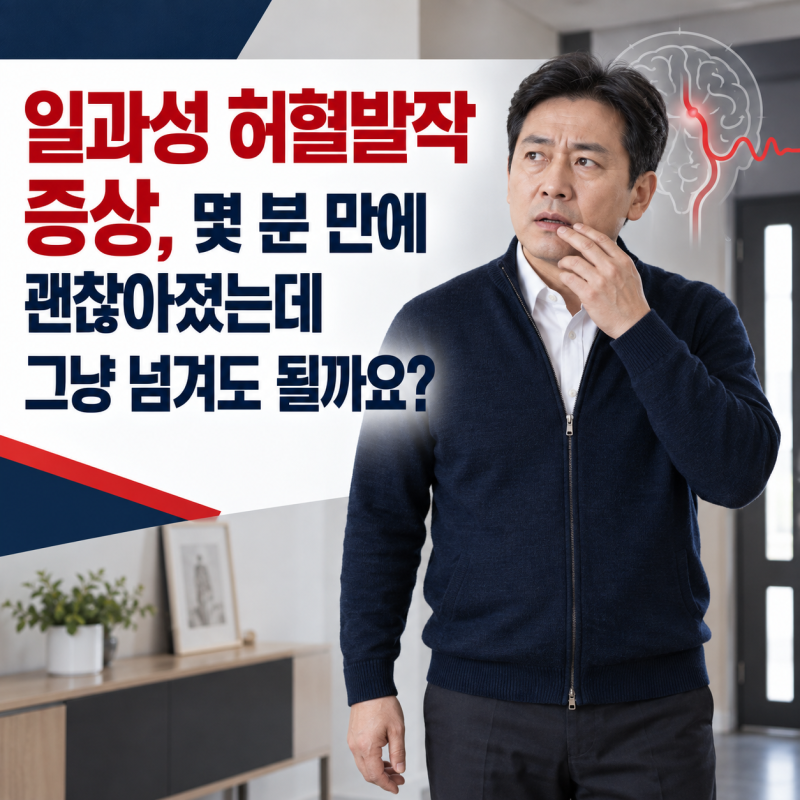 일과성 허혈발작 증상, 몇 분 만에 괜찮아졌는데 그냥 넘겨도 될까요?