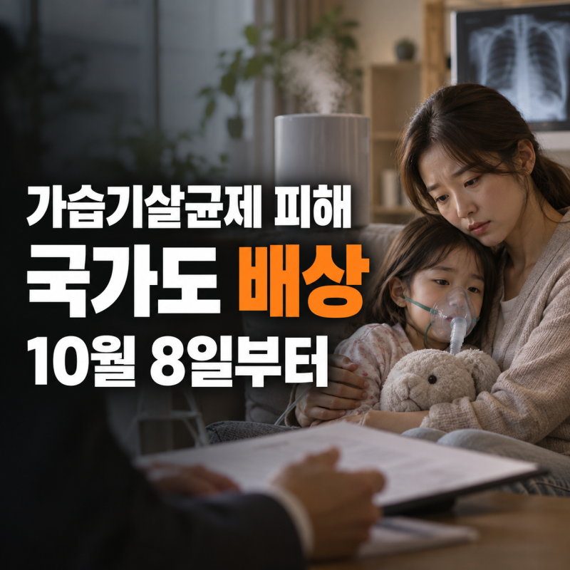 가습기살균제 피해, 이제 국가도 배상한다 10월 8일부터 달라지는 것