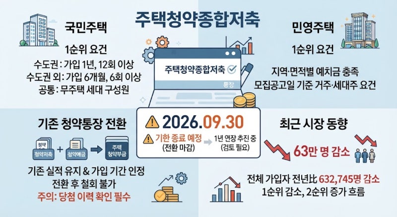 주택청약 종합저축 전환 마감 임박? 1순위 조건부터 주의할 점까지 한눈에 보기