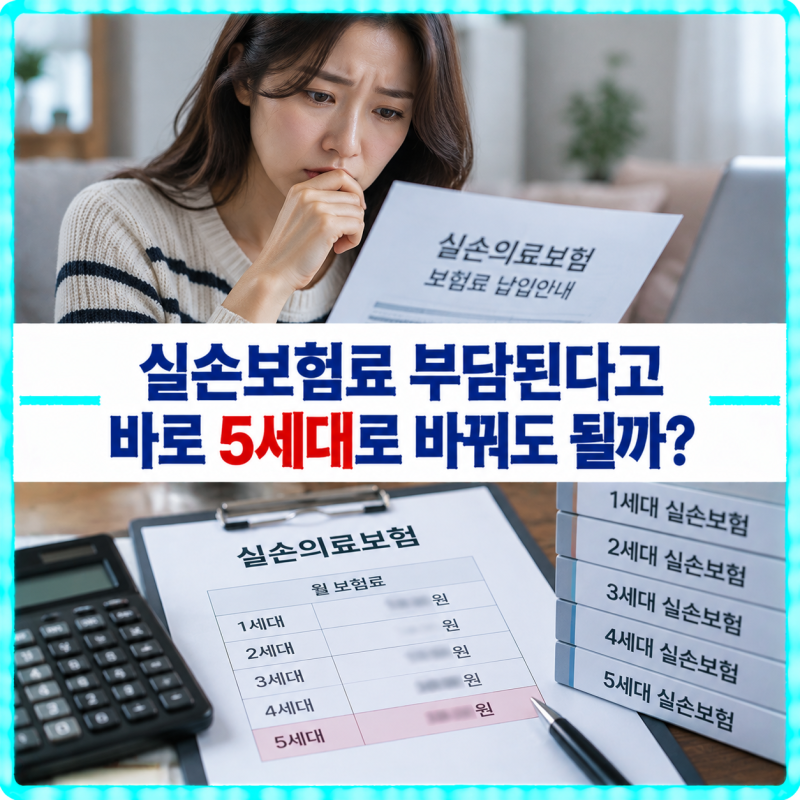 1·2세대 실손보험료가 부담돼도 바로 5세대로 바꾸기 전에 확인할 것