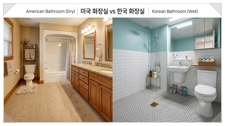 [미국정착] 불편한 건식화장실 왜 미국에서는 계속 사용할까?ㅣ건식화장실 적응 후기(줄샤워....