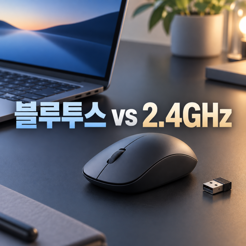 무선마우스 블루투스 vs 2.4GHz, 게임·멀티기기에 맞는 연결방식