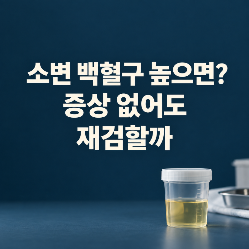 소변 백혈구 수치 높으면? 방광염 증상이 없어도 재검할까