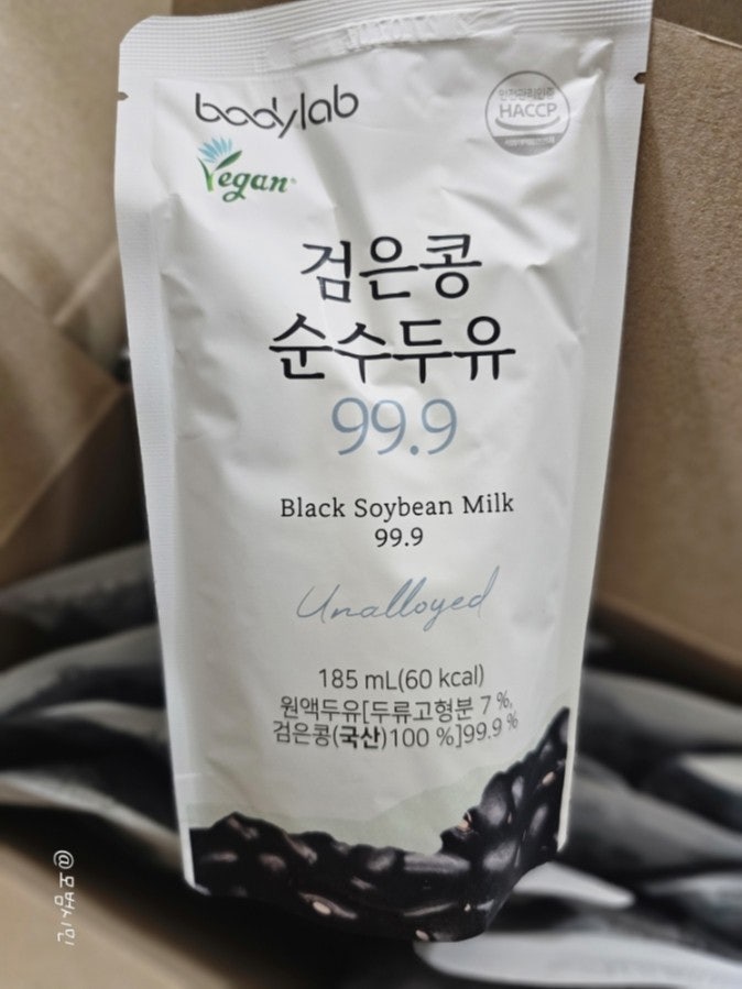 무가당 고단백 두유 ㅡ 바디랩 검은콩 순수두유 99.9