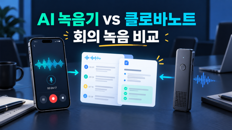 AI 녹음기 vs 클로바노트 비교｜회의 녹음은 앱과 전용기기 중 무엇이 좋을까?