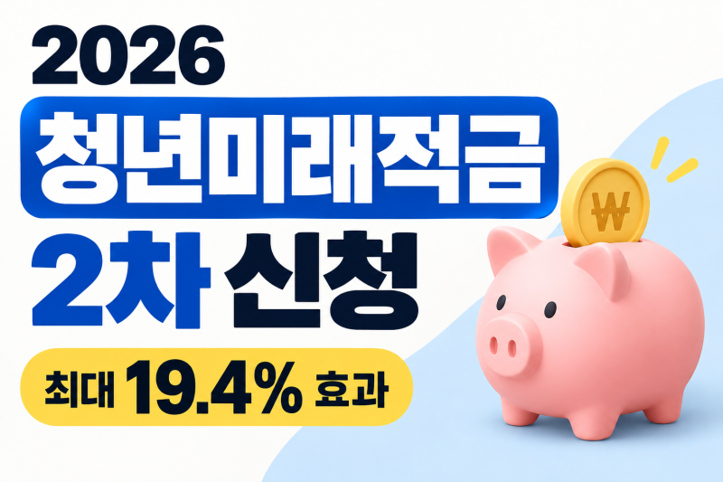 2026 청년미래적금 2차 신청기간 및 이자 조건 완벽 가이드 (최대 19.4% 효과)