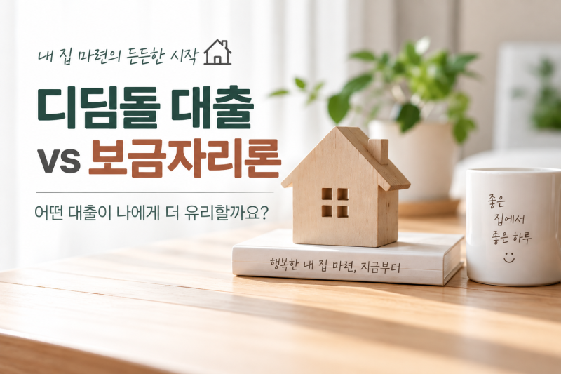 디딤돌대출 vs 보금자리론 내 집 마련할 때 어떤 차이가 있을까요?