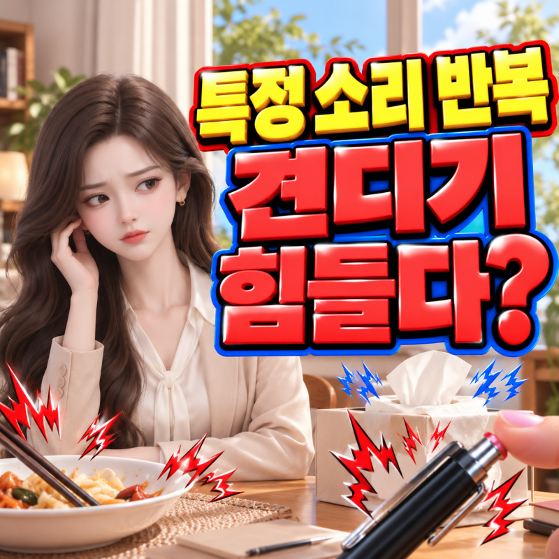 씹는 소리만 들어도 화가 난다면? 미소포니아증후군 뜻·증상·원인·치료·테스트