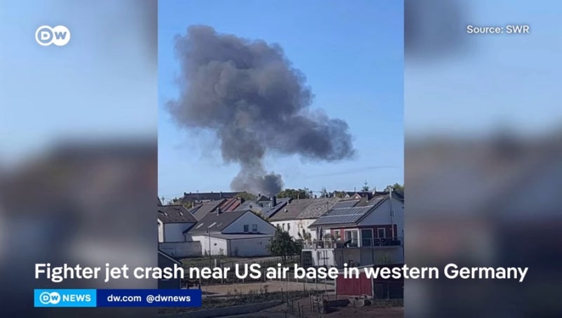 독일 서부에서 또 F-16 전투기 추락..조종사는 비상 탈출 (+지도)