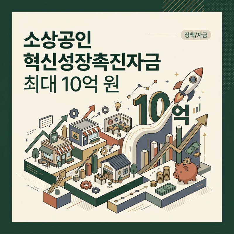 2026 소상공인 혁신성장촉진자금, 누가 최대 10억 원까지 받을 수 있을까?