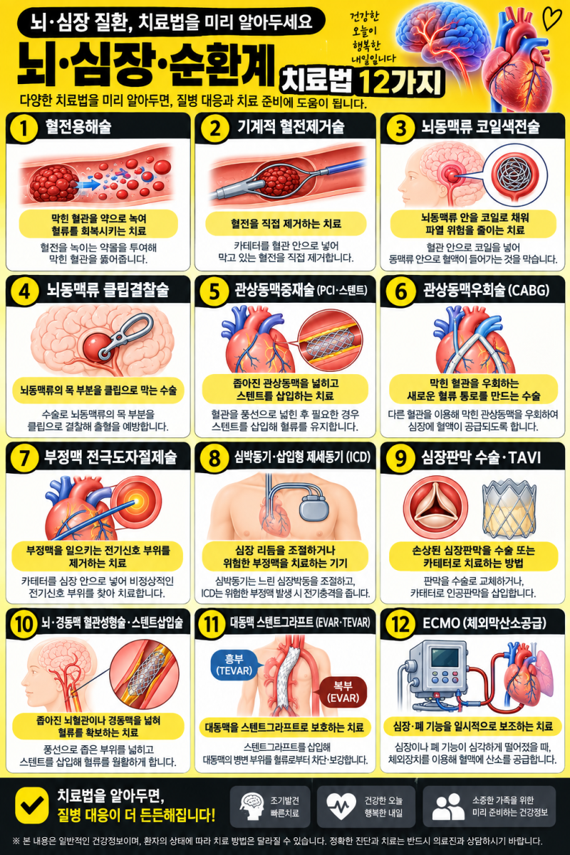 뇌·심장·순환계 질환, 어떤 치료를 받을까요?