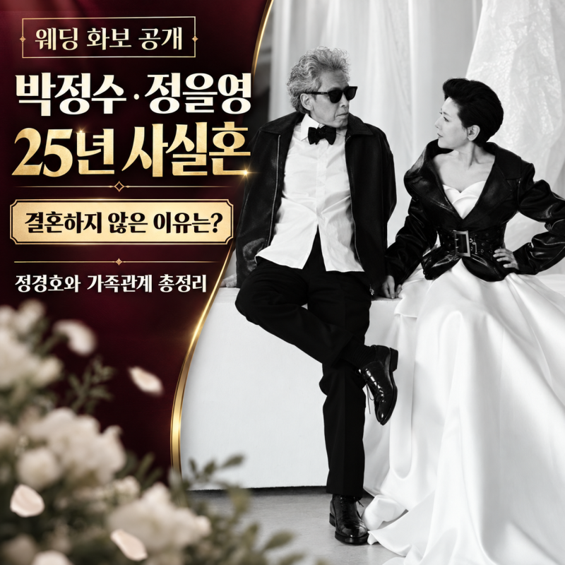 배우 박정수 정을영 감독 25년 사실혼·웨딩화보｜결혼 안 한 이유와 정경호 가족관계 총정리