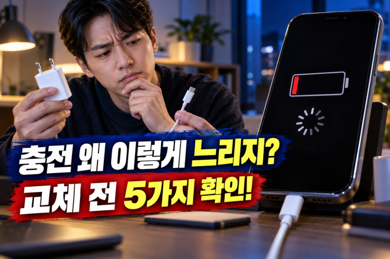 휴대폰 충전이 갑자기 느려졌을 때, 충전기 교체 전 확인할 것