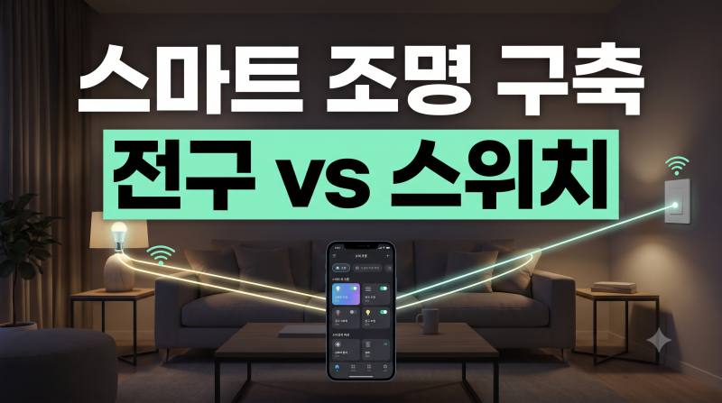 [시리즈 4편]첫 번째 스마트 조명 구축: 스마트 전구 vs 스마트 스위치 장단점과 설치 기준