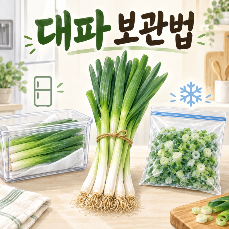 대파 보관법, 냉장·냉동으로 오래 두고 먹는 방법