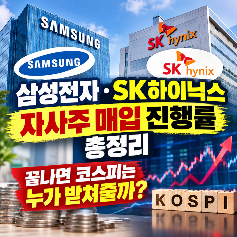 삼성전자 SK하이닉스 자사주 매입 진행률 총정리, 끝나면 코스피는 누가 받쳐줄까?