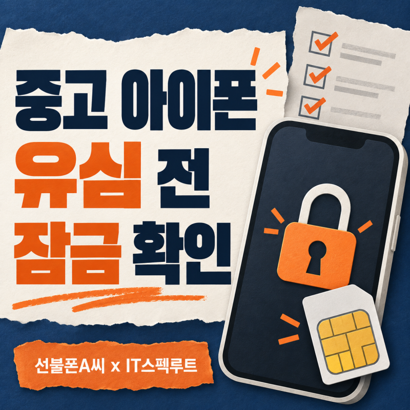 중고 아이폰에 새 유심만 끼우면 될까? 잠금부터 확인하세요
