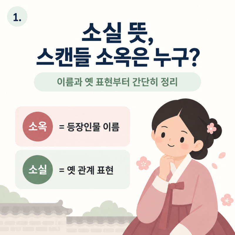 소실이 이름인 줄 알았어요 넷플릭스 스캔들 소옥 보고 조선시대 뜻 찾아보니