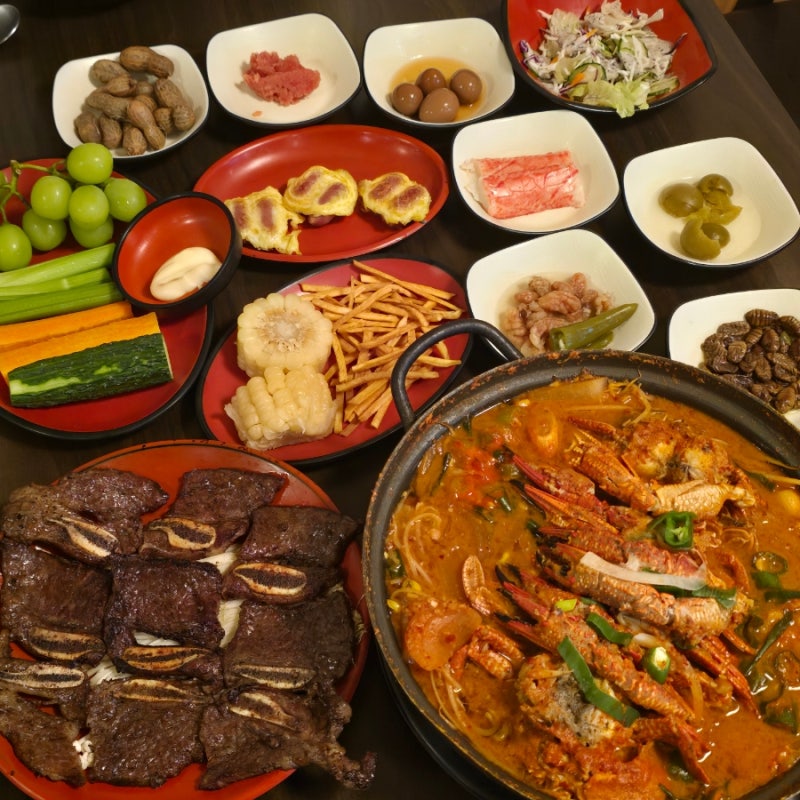 부산 남포동 술집 야장 포차 룸식당 금포나루원조돌게탕 LA갈비 돌게탕 후기