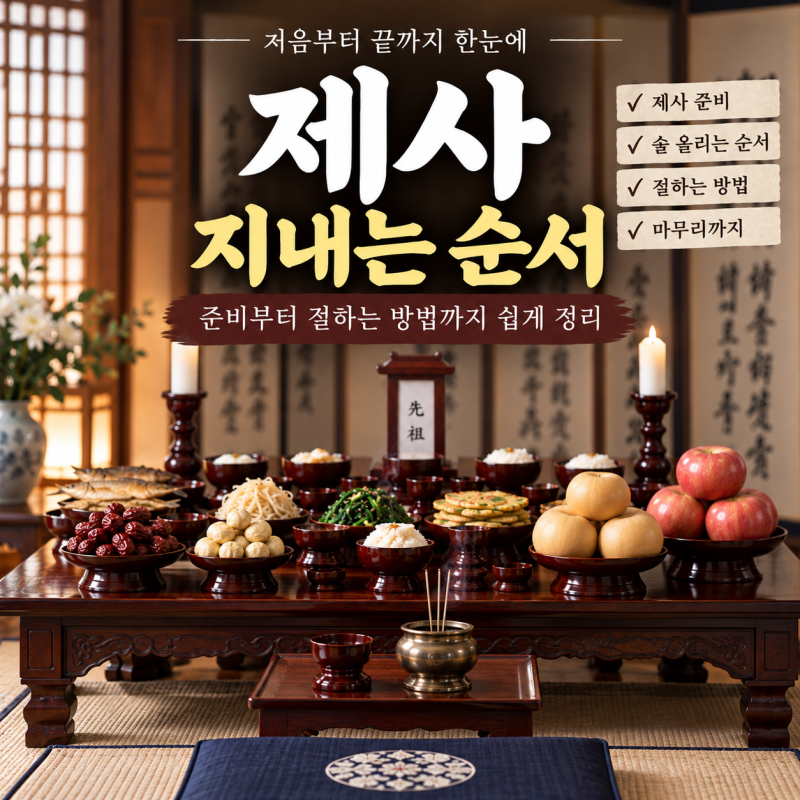 제사 지내는 순서｜제사 준비부터 절하는 방법까지 쉽게 정리