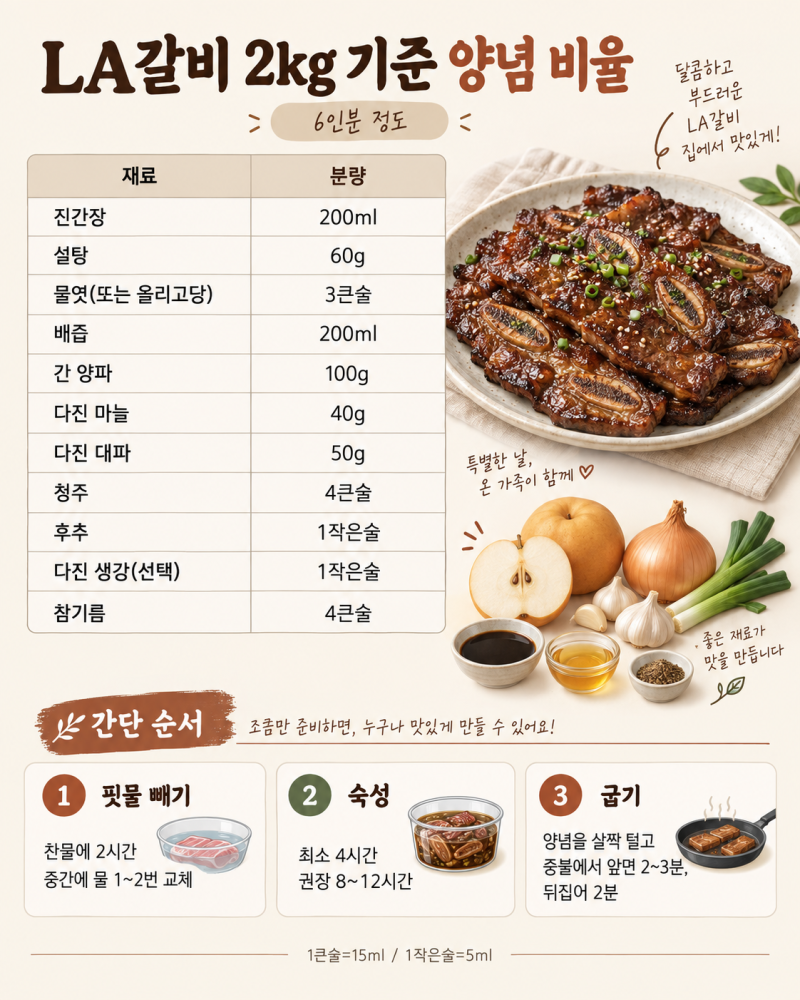 LA갈비 재는법, 핏물은 30분? 2시간? 숙성시간까지 정리