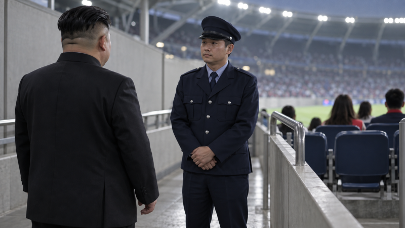 김정은 분장 남성, 북한 응원단에 접근하다 제지…아시안게임에서 무슨 일이?