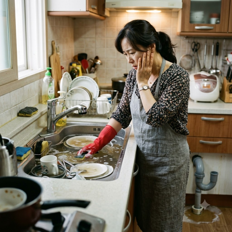 싱크대 배수구 물이 천천히 내려갈 때, 뚫어뻥보다 먼저 확인해야 할 배관 구조와 청소법