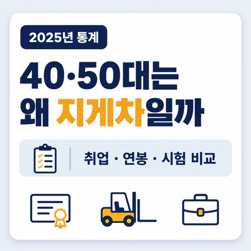 지게차운전기능사 자격증·재취업·연봉｜왜 40·50대가 많이 볼까