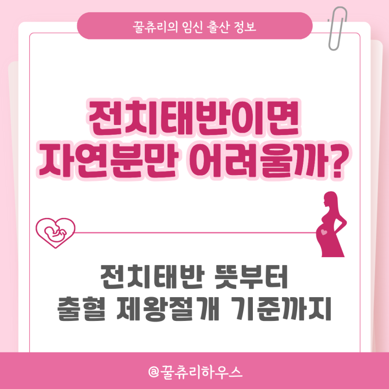 전치태반 뜻 원인 증상이 뭘까? 출혈 자연분만 제왕절개 기준