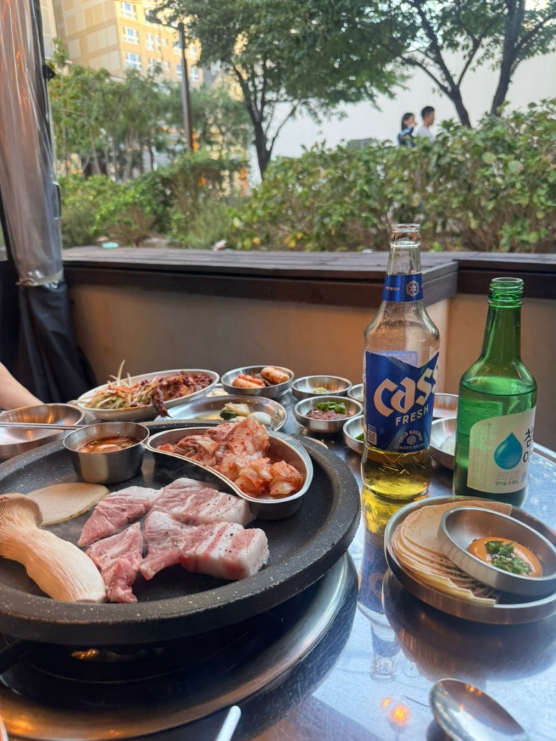 [해운대맛집/해운대고기집] 중동역 가을 야장 맛집 '해운대 마당집'